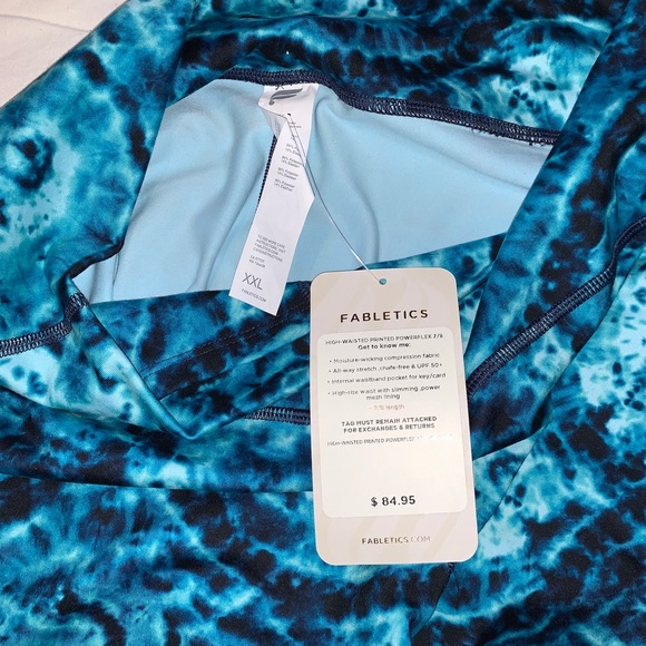 Fabletics High Waisted Printed Powerflex 7/8 - Picture 4 of 4